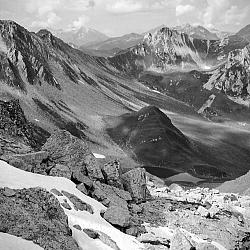 Le col du Coin et le Lac d'Amour depuis la Pierra Menta