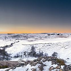 Panorama depuis le haut de la cascade du Déroc