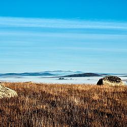 Du Roc des Loups, vue sur les Monts du Cantal