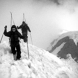 Sur l'arête en montant aux pointes du Châtelard